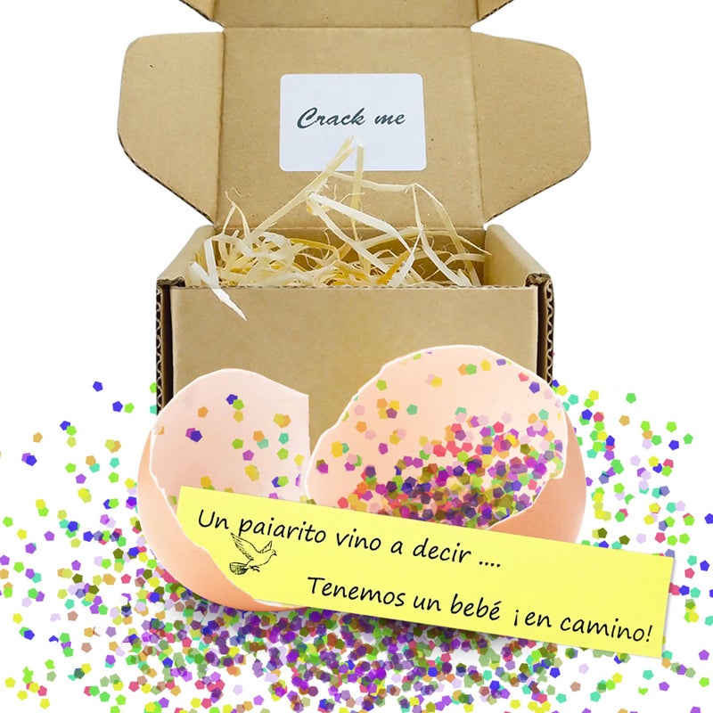 1DFAUL Sorpresa Anuncios de embarazo con huevo, Divertidos anuncios para beb  s, Ideas para Regalos, huevos de codorniz perfectos para Abuelos, Futuro pap   o Amigos - Image 1